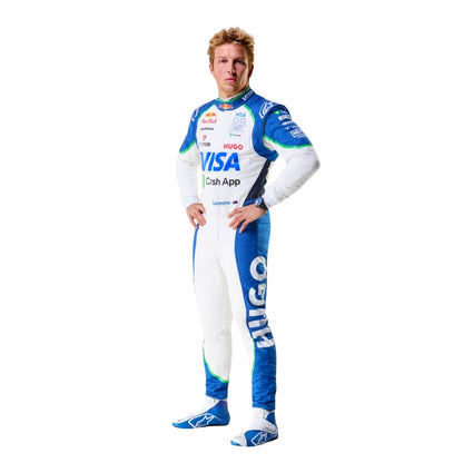 Left side Profile Liam Lawson 2025 Visa Cash App Edition F1 Race Suit
