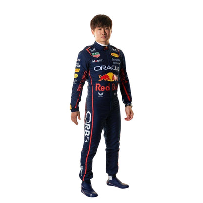 Close-up of Yuki Tsunoda's 2025 Abu Dhabi GP helmet, displaying intricate design elements inspired by Japanese heritage.