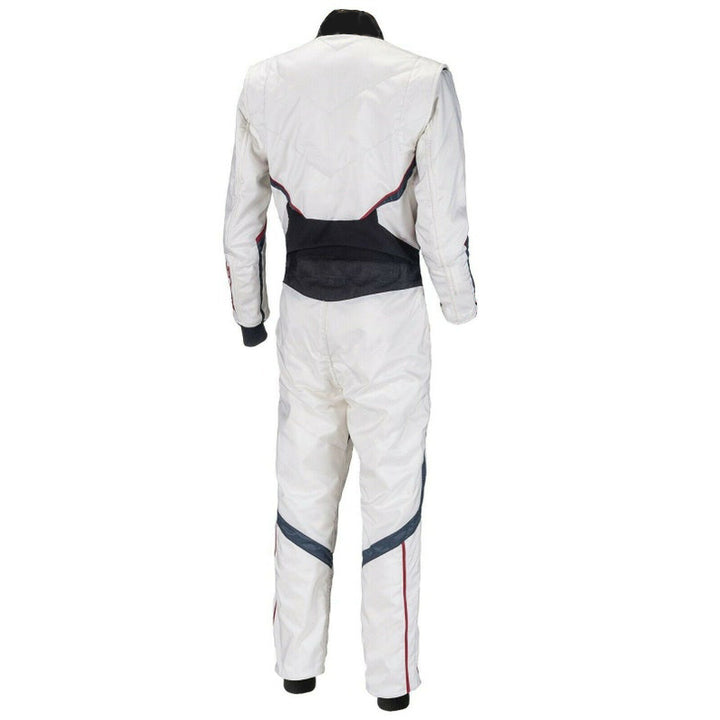 Back View of White Go Kart Racing Suit