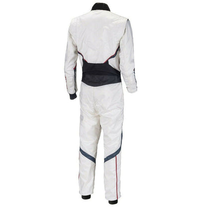 Back View of White Go Kart Racing Suit