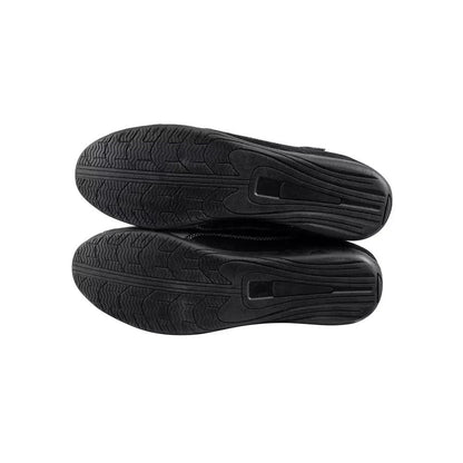 Pair of black ZR-20 Kart Racing shoes on a white background
